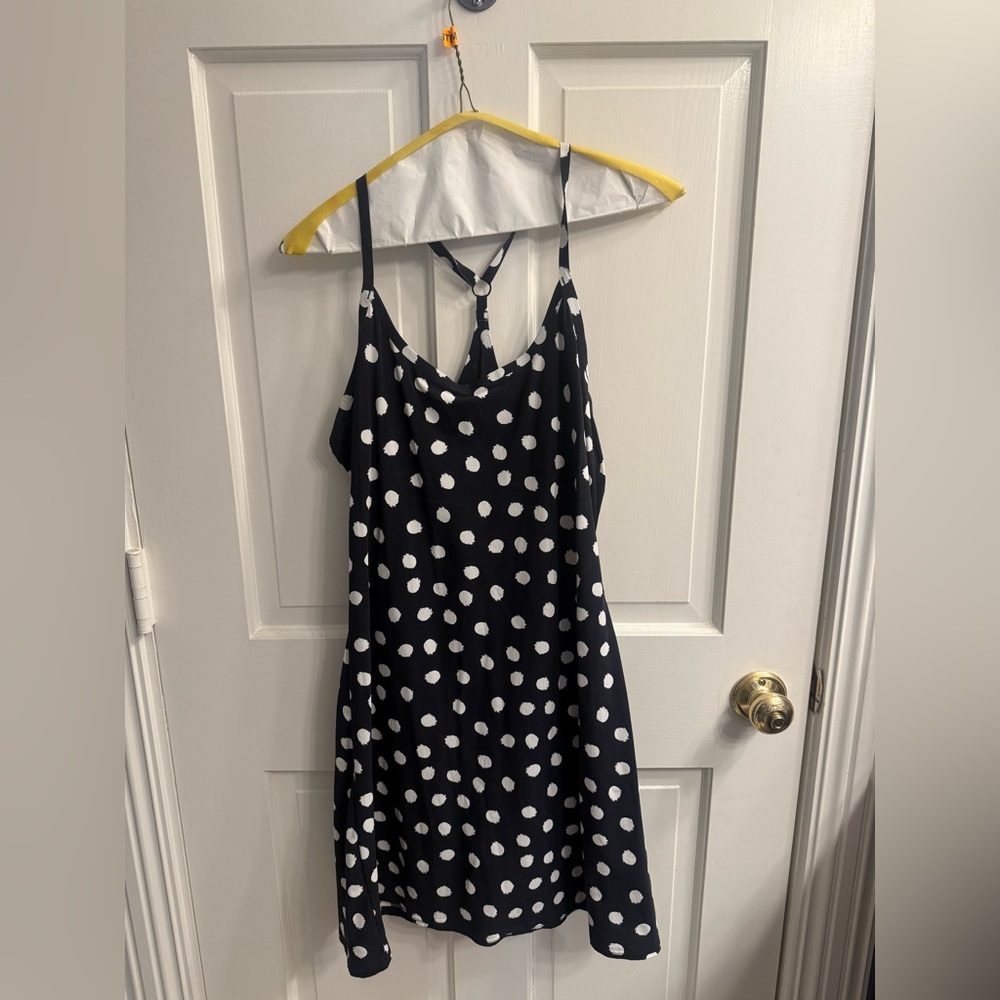 Outdoor Voices Black and White Polka Dot Exercise Dress - Size Medium